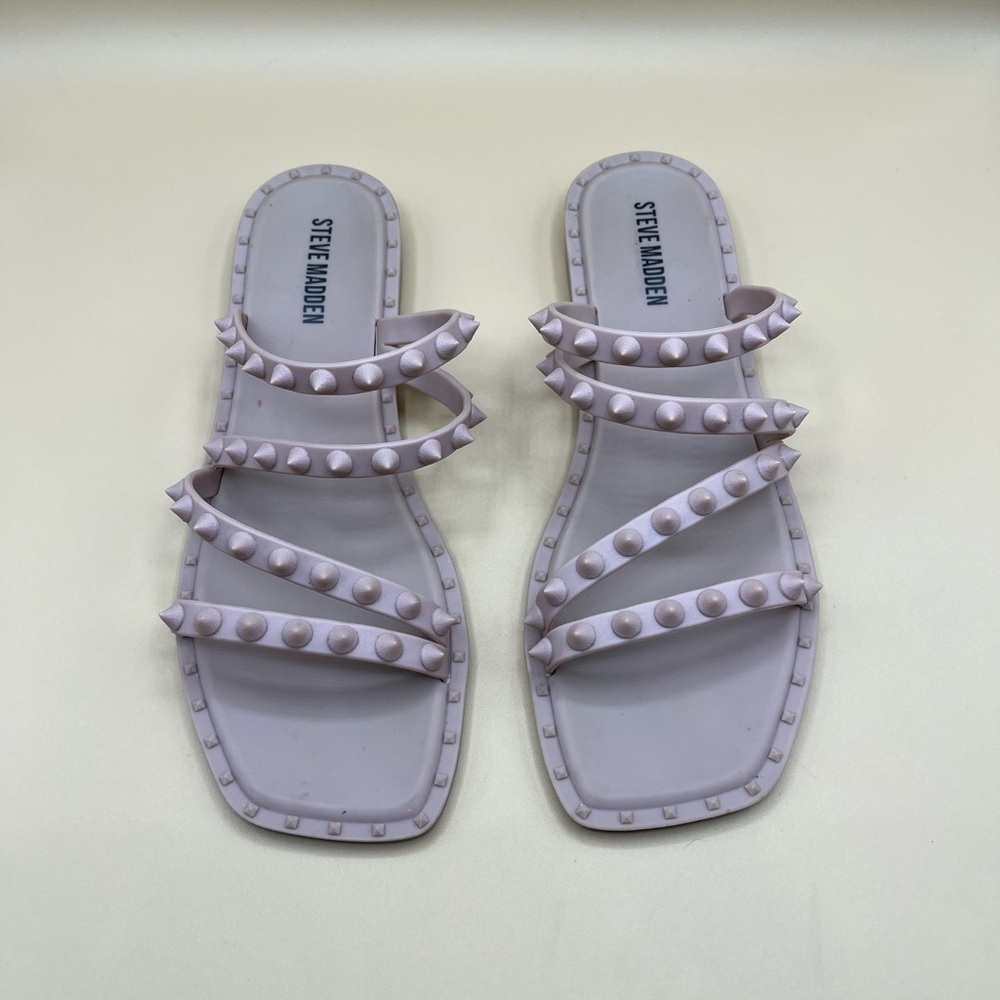 Steven Madden Skyler-J Studded Jelly Slide Sandals Size 7 - Picture 2 of 6